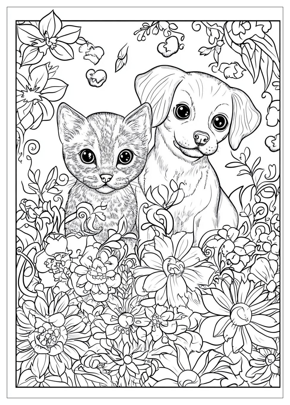 Free Printable Cat and Dog Coloring Pages 16 Cat and Dog Coloring Pages-16