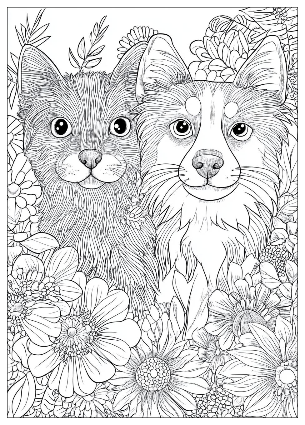 Free Printable Cat and Dog Coloring Pages 18 Cat and Dog Coloring Pages-18