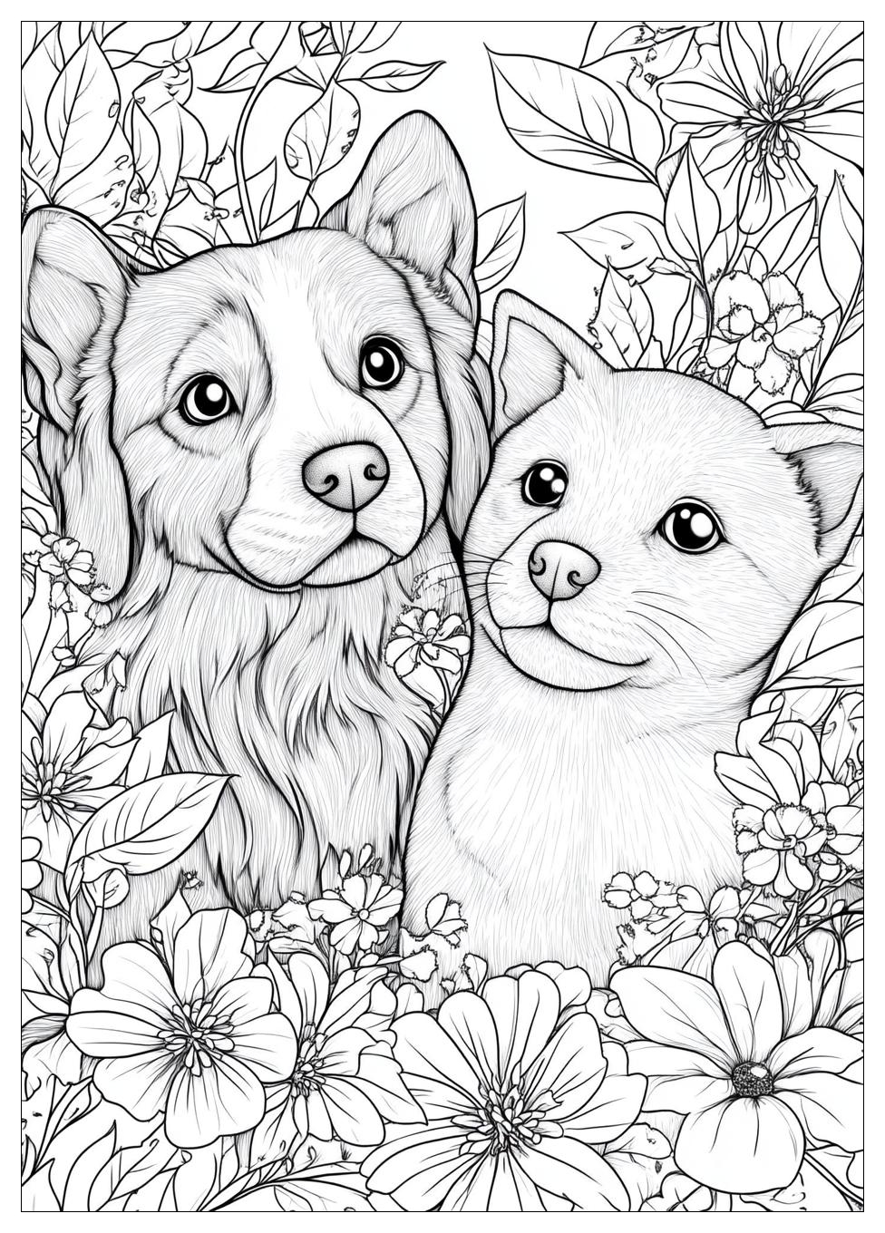 Free Printable Cat and Dog Coloring Pages 19 Cat and Dog Coloring Pages-19