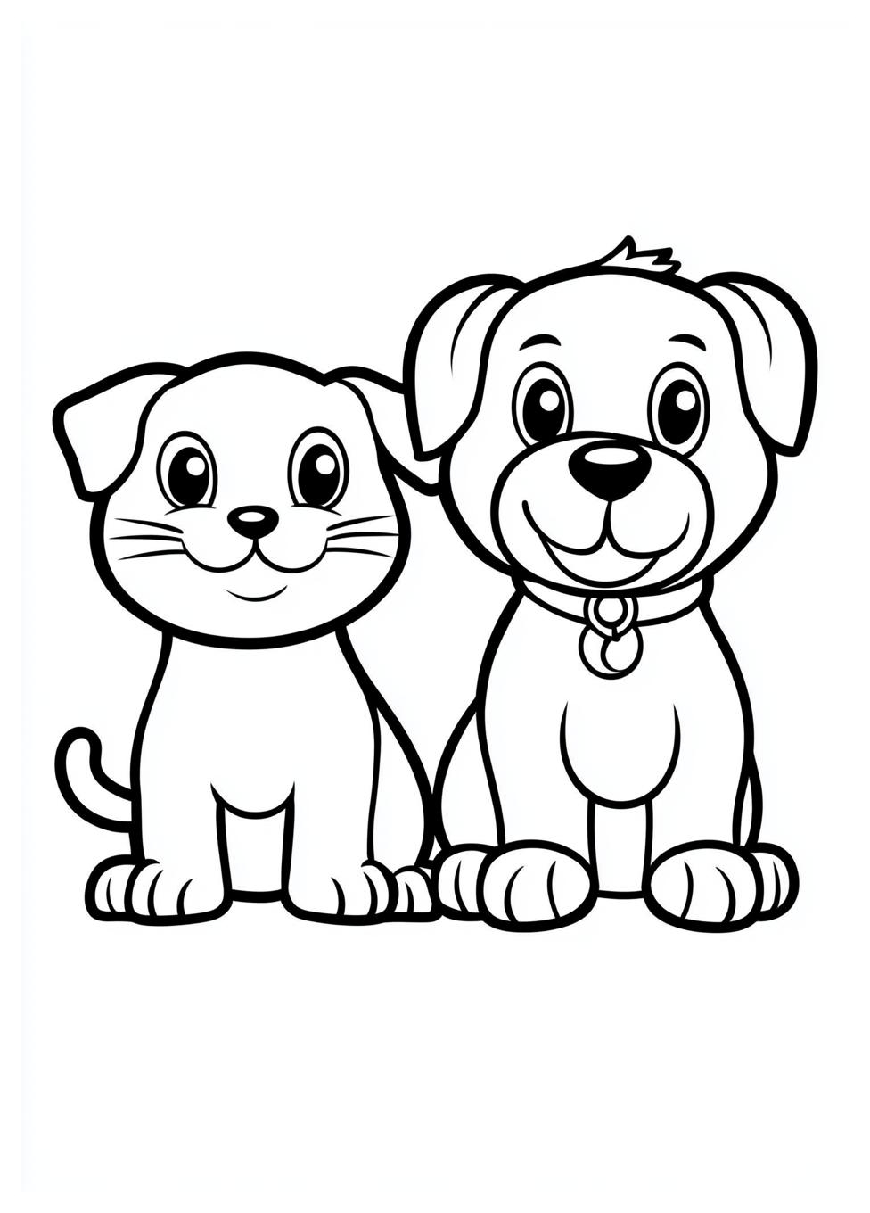 Free Printable Cat and Dog Coloring Pages 2 Cat and Dog Coloring Pages-2