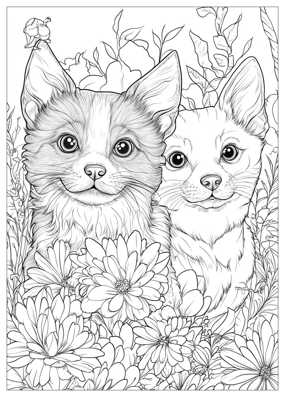 Free Printable Cat and Dog Coloring Pages 20 Cat and Dog Coloring Pages-20