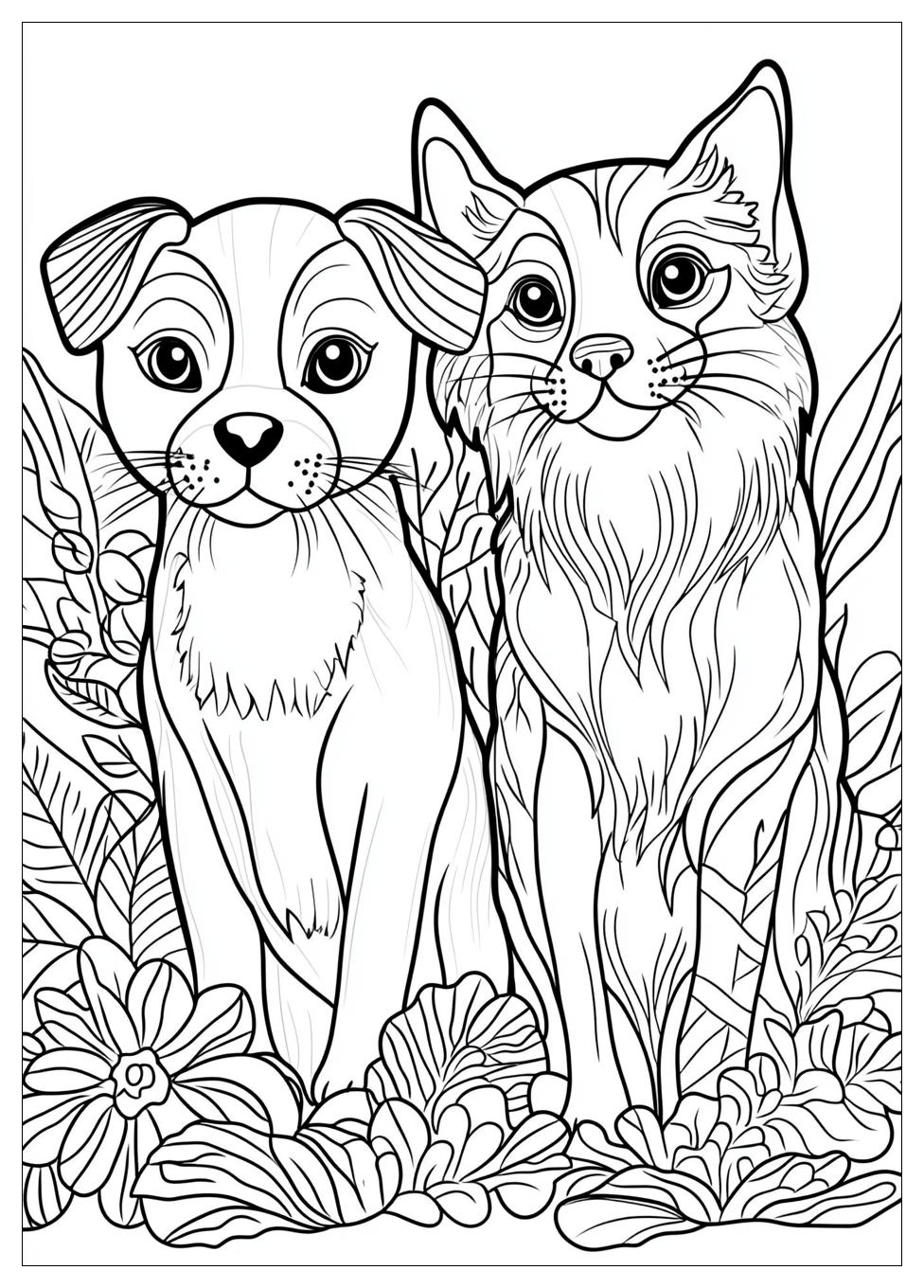 Free Printable Cat and Dog Coloring Pages 5 Cat and Dog Coloring Pages-5