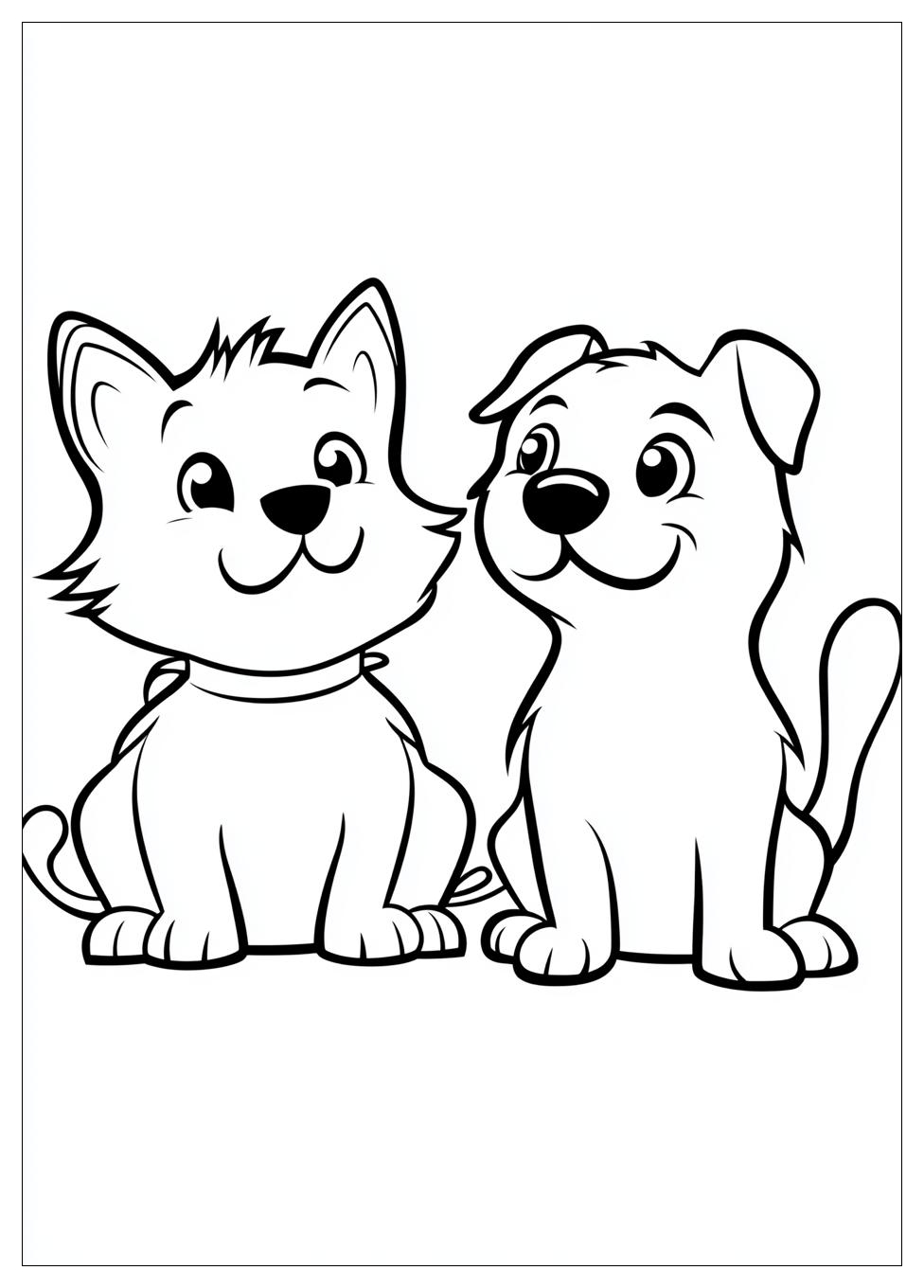 Free Printable Cat and Dog Coloring Pages 8 Cat and Dog Coloring Pages-8