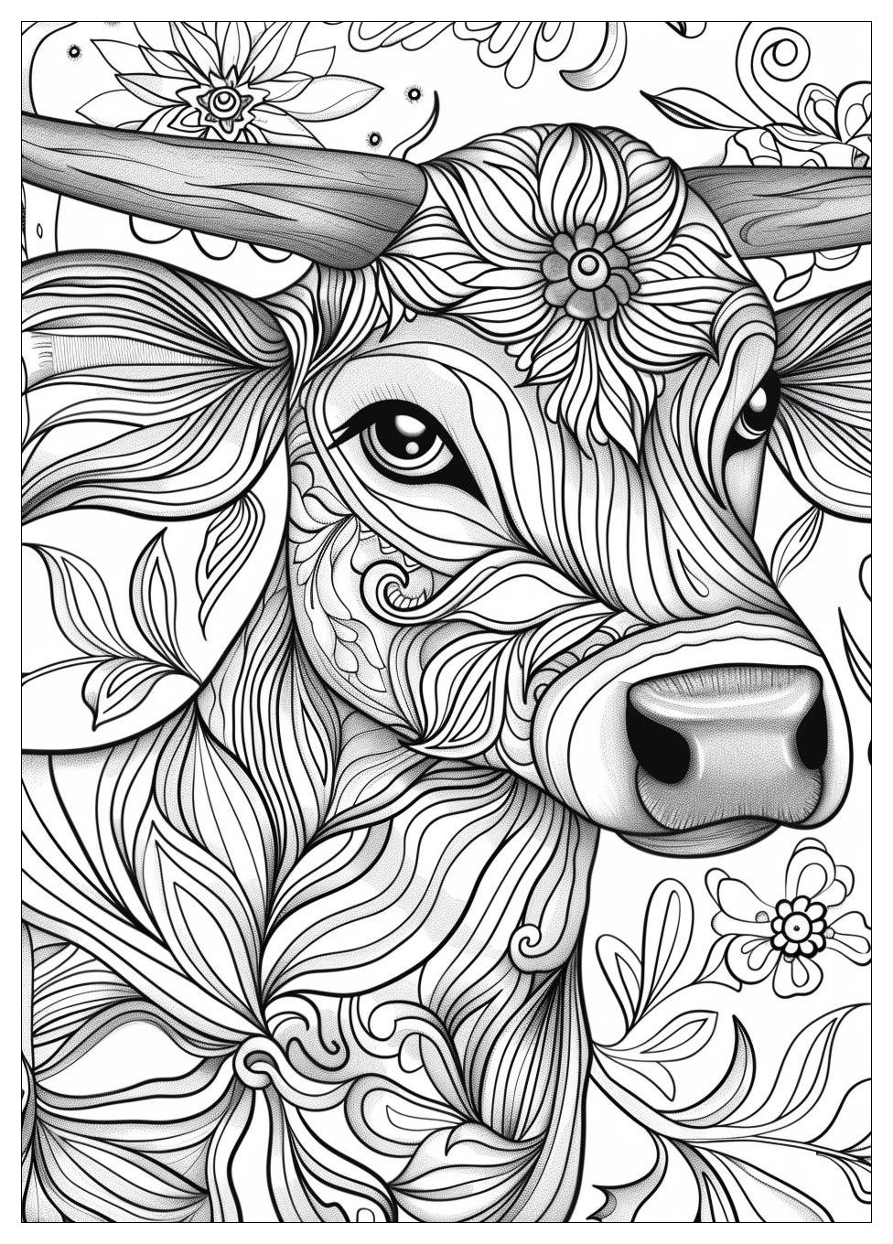 Cattle Coloring Pages-13