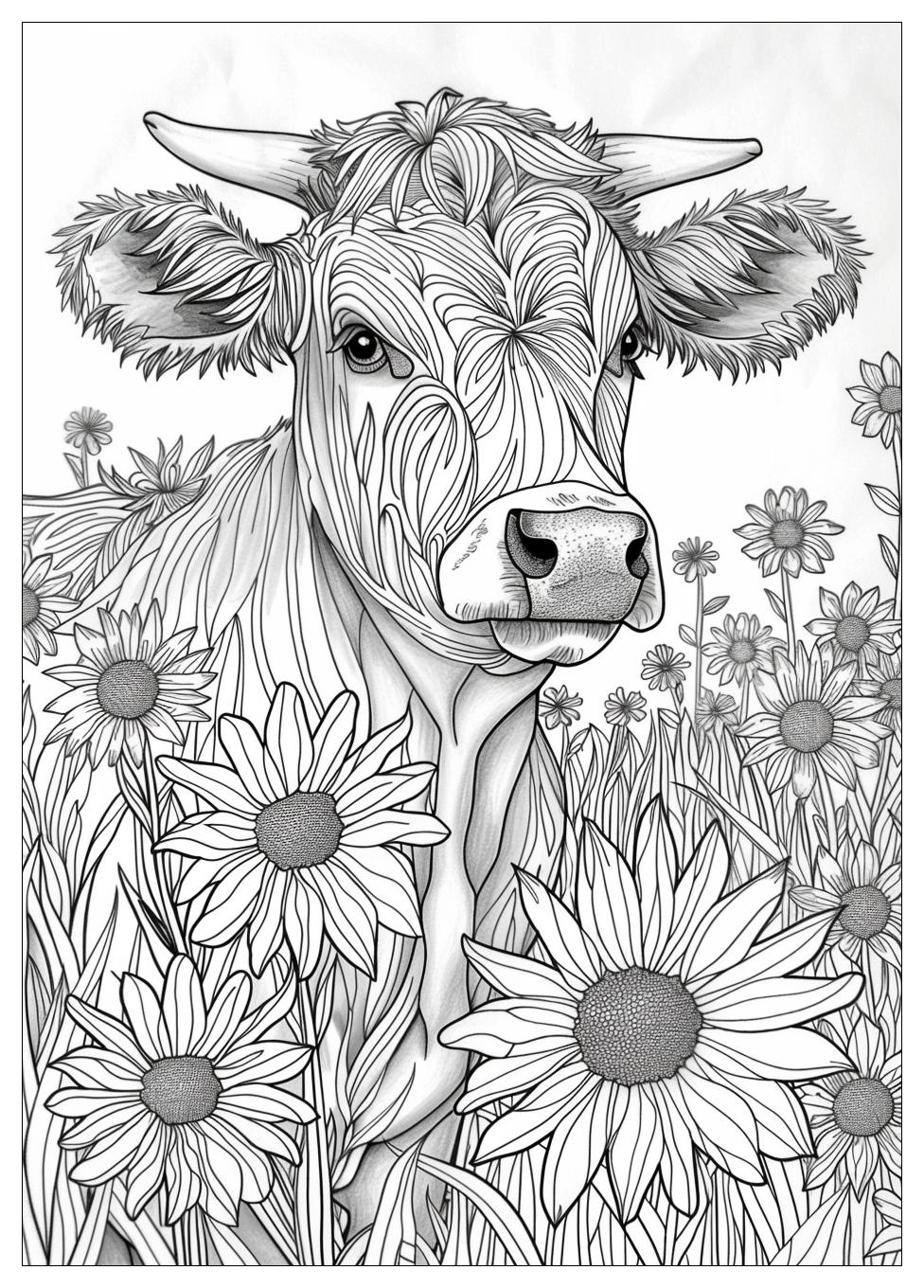 Cattle Coloring Pages-16