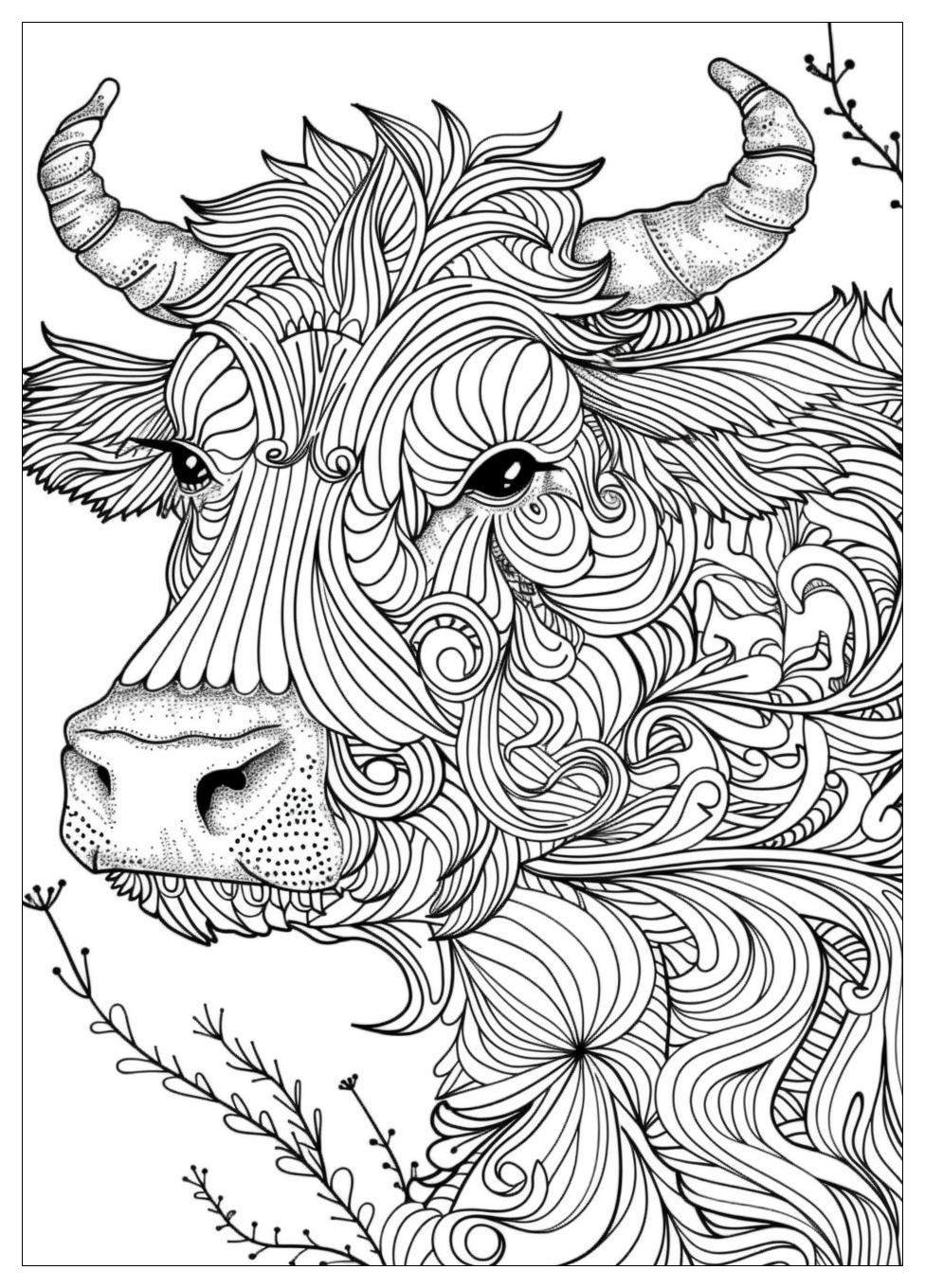 Cattle Coloring Pages-19
