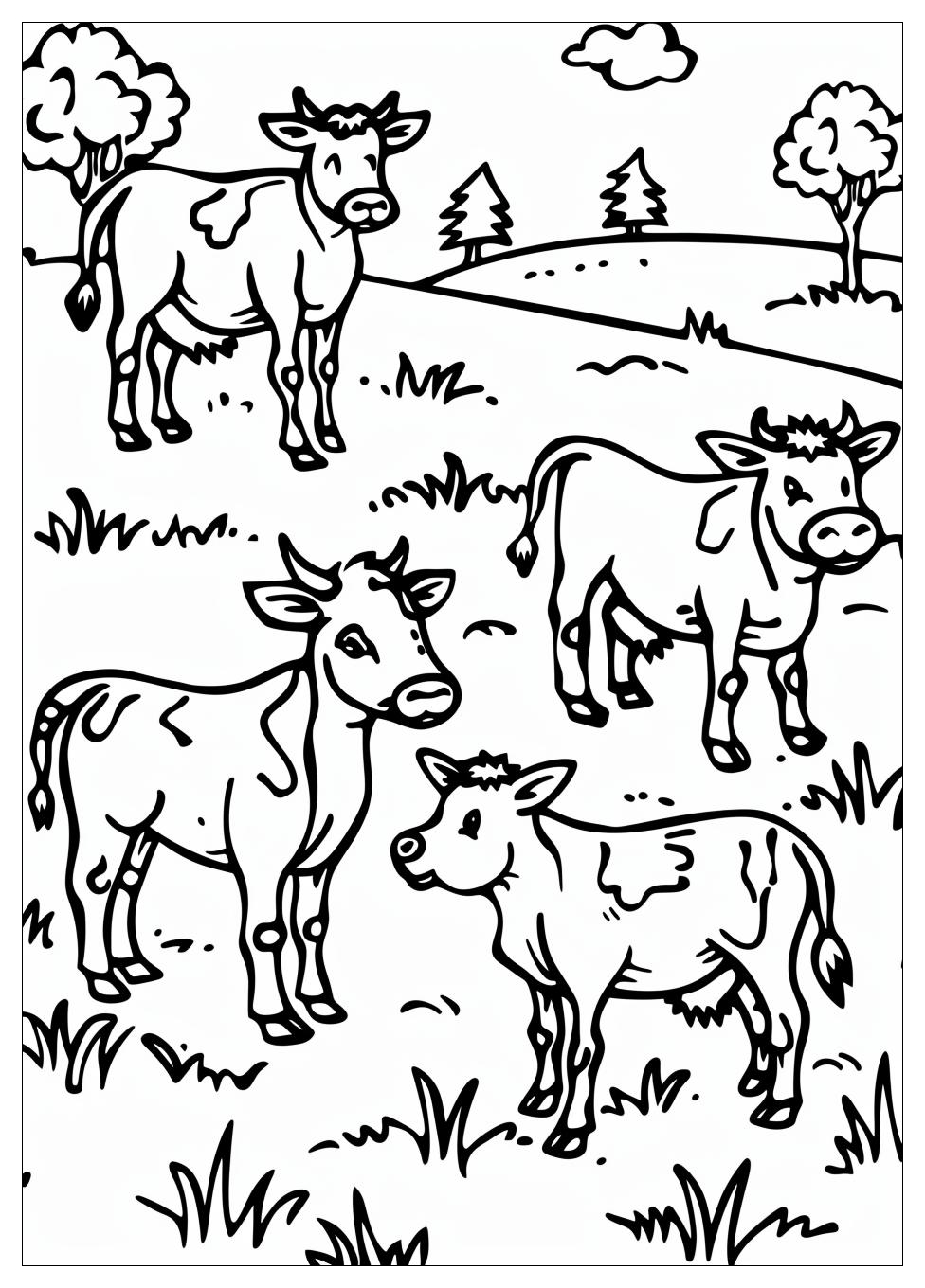 Cattle Coloring Pages-3