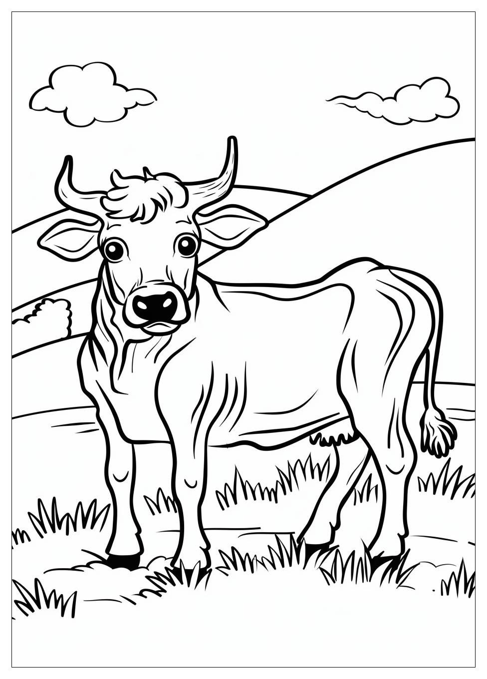 Cattle Coloring Pages-5
