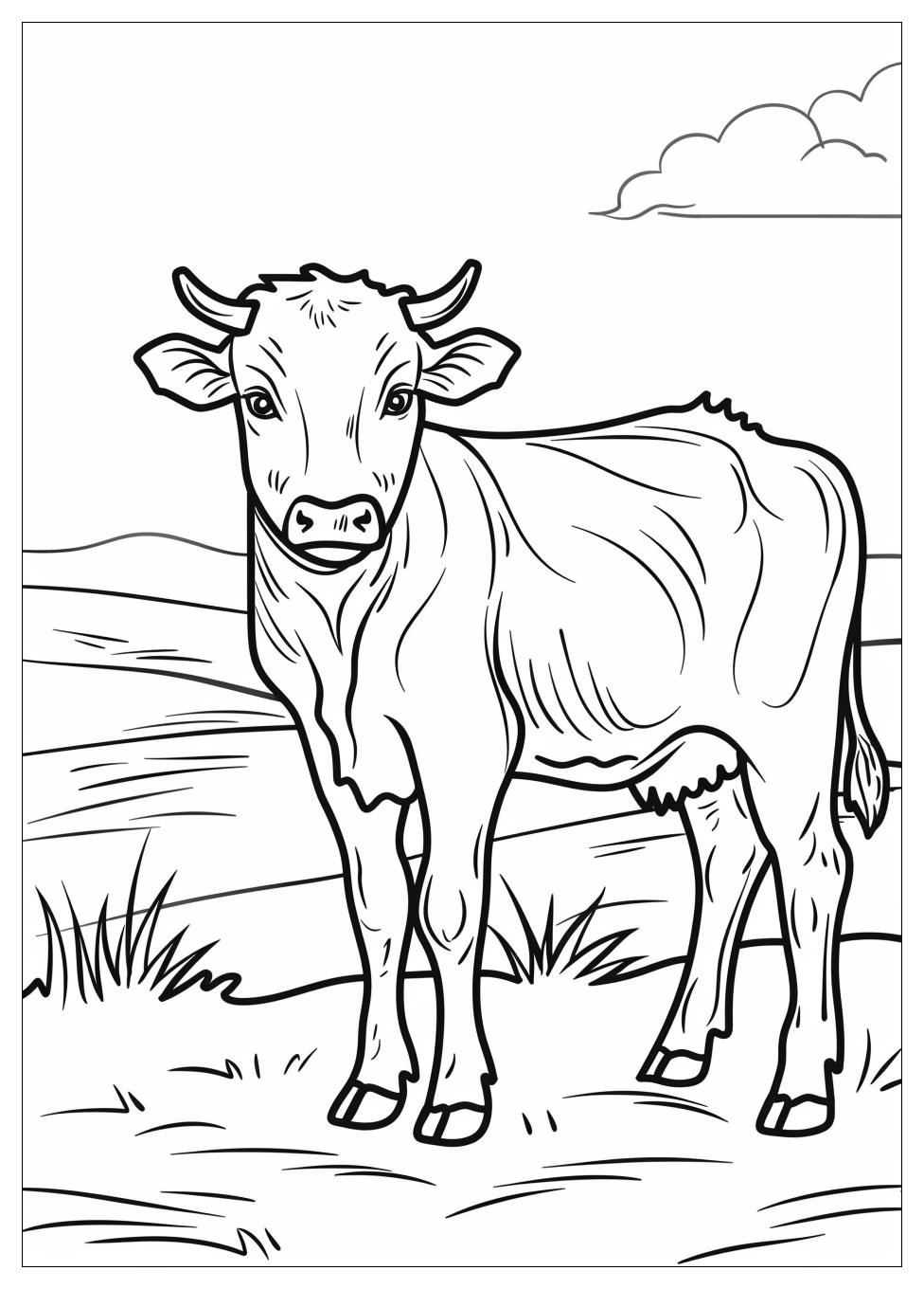 Cattle Coloring Pages-7