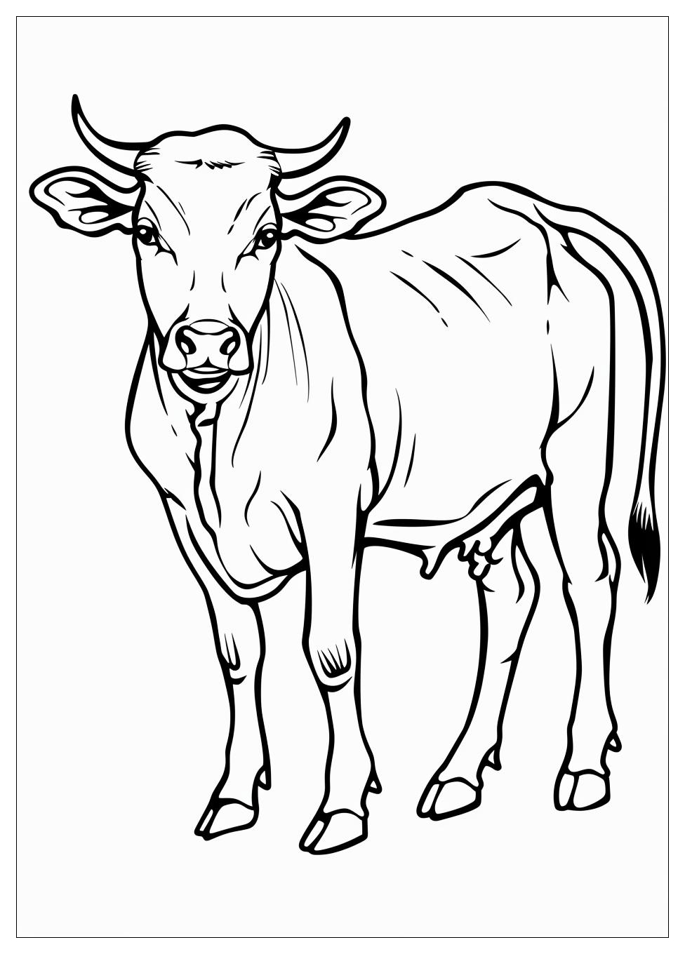 Cattle Coloring Pages-9