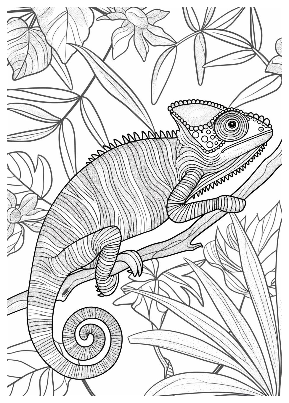 Chameleon Coloring Pages-18