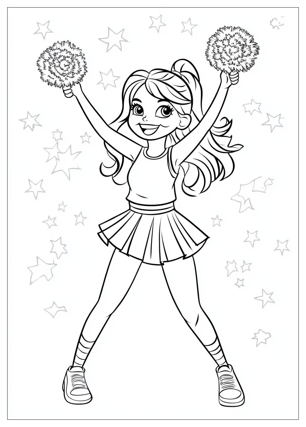 Cheerleader Coloring Pages-9