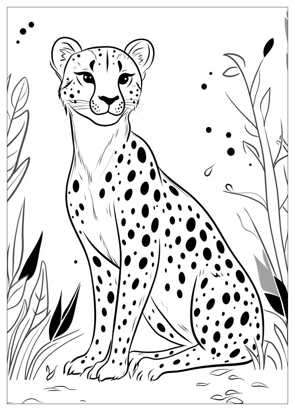 Cheetah Coloring Pages-1