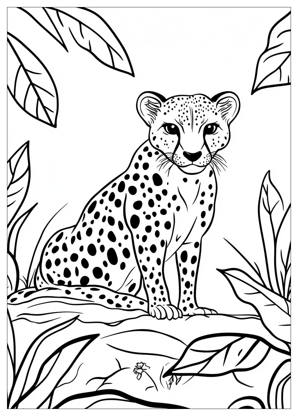 Cheetah Coloring Pages-10