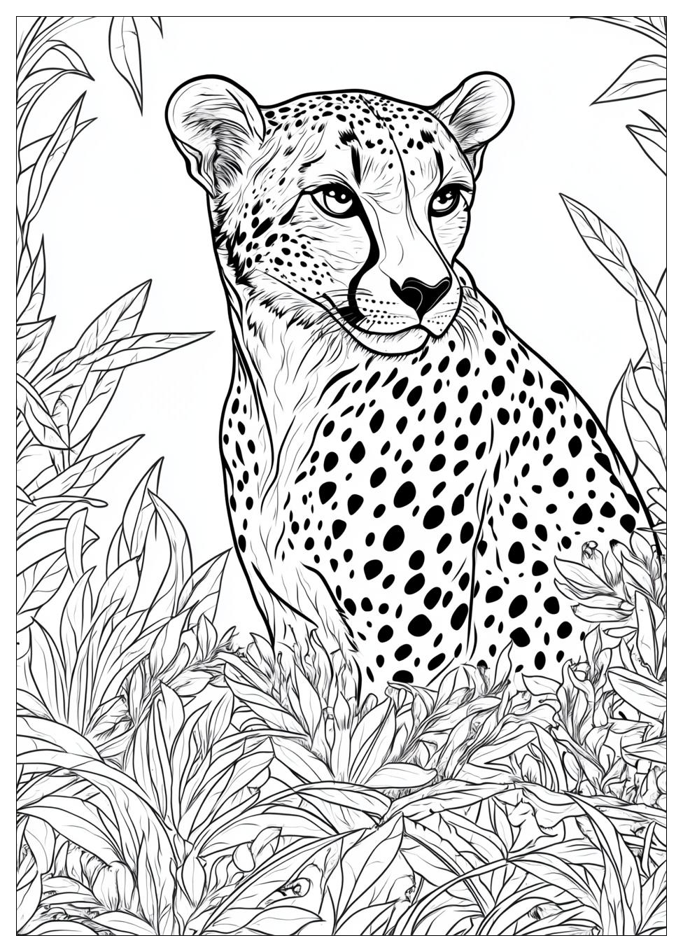 Cheetah Coloring Pages-11