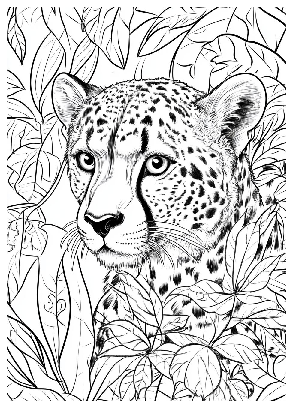 Cheetah Coloring Pages-14