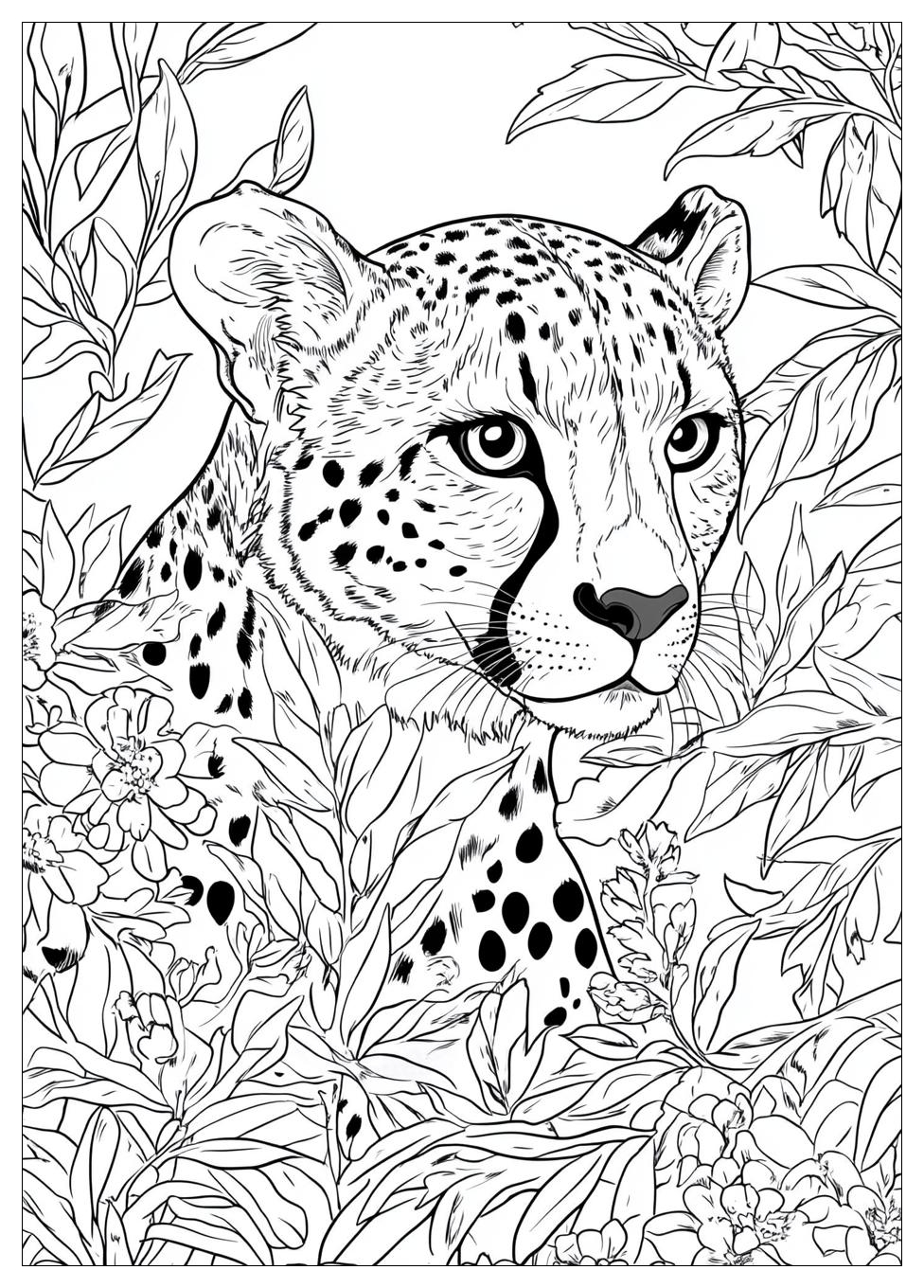 Cheetah Coloring Pages-16