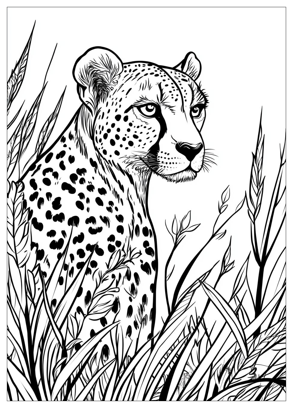 Cheetah Coloring Pages-17