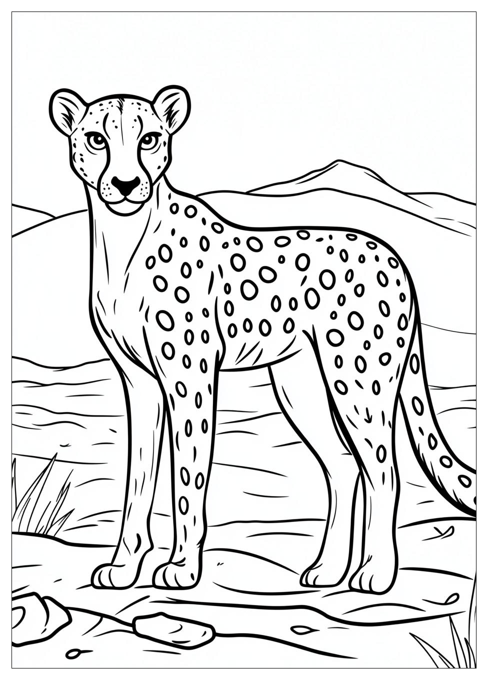 Cheetah Coloring Pages-5