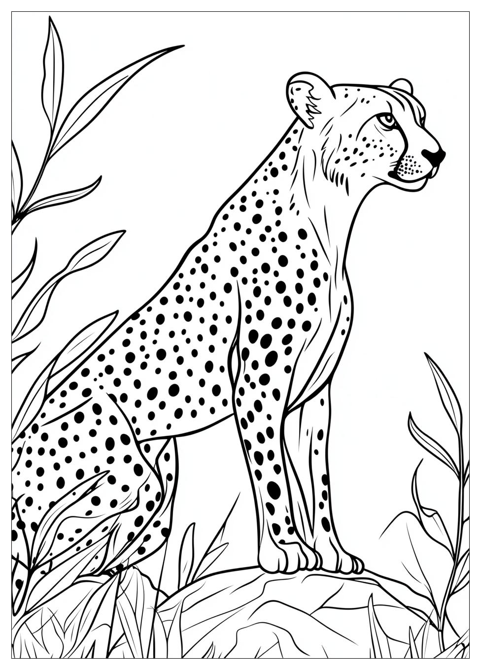 Cheetah Coloring Pages-7