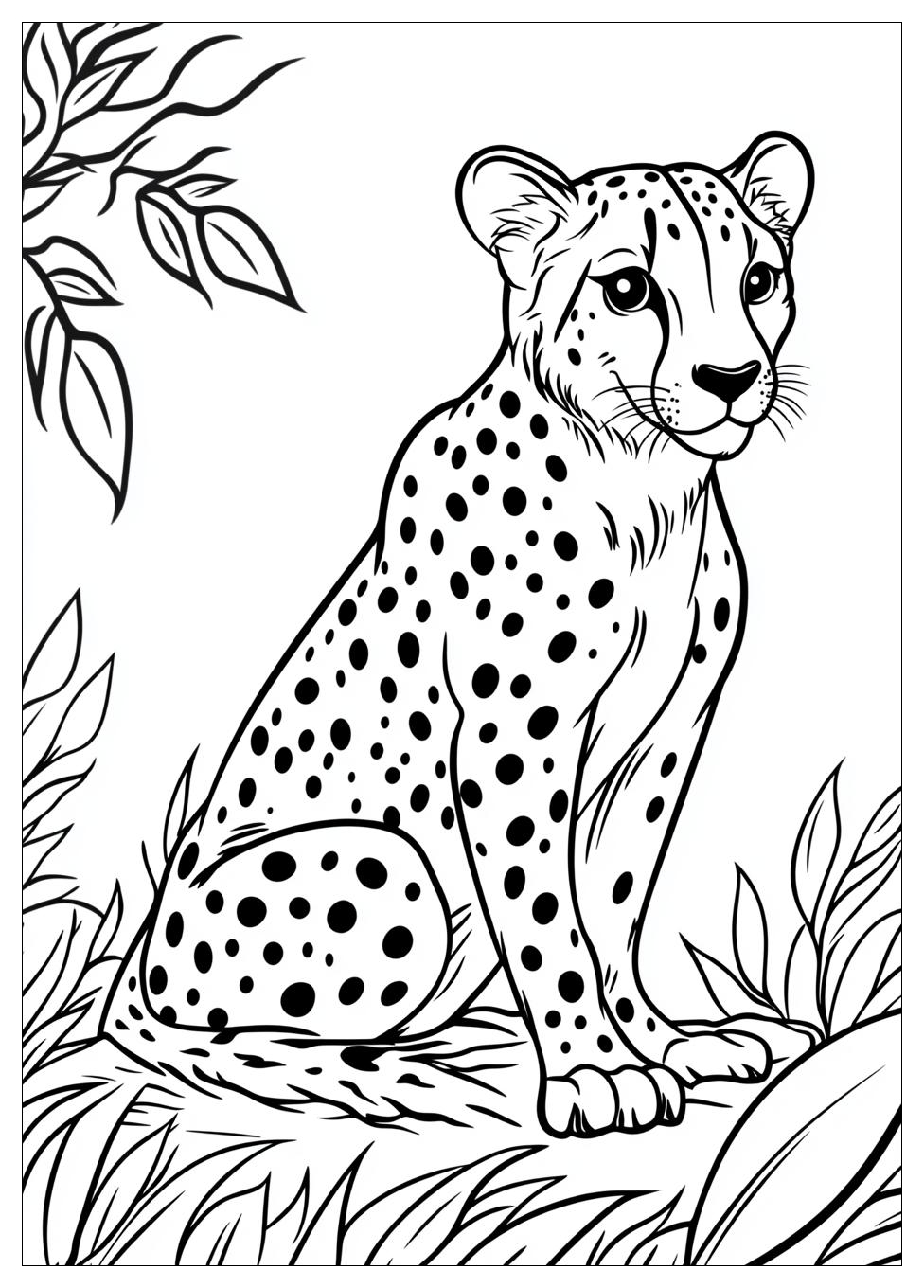 Cheetah Coloring Pages-9