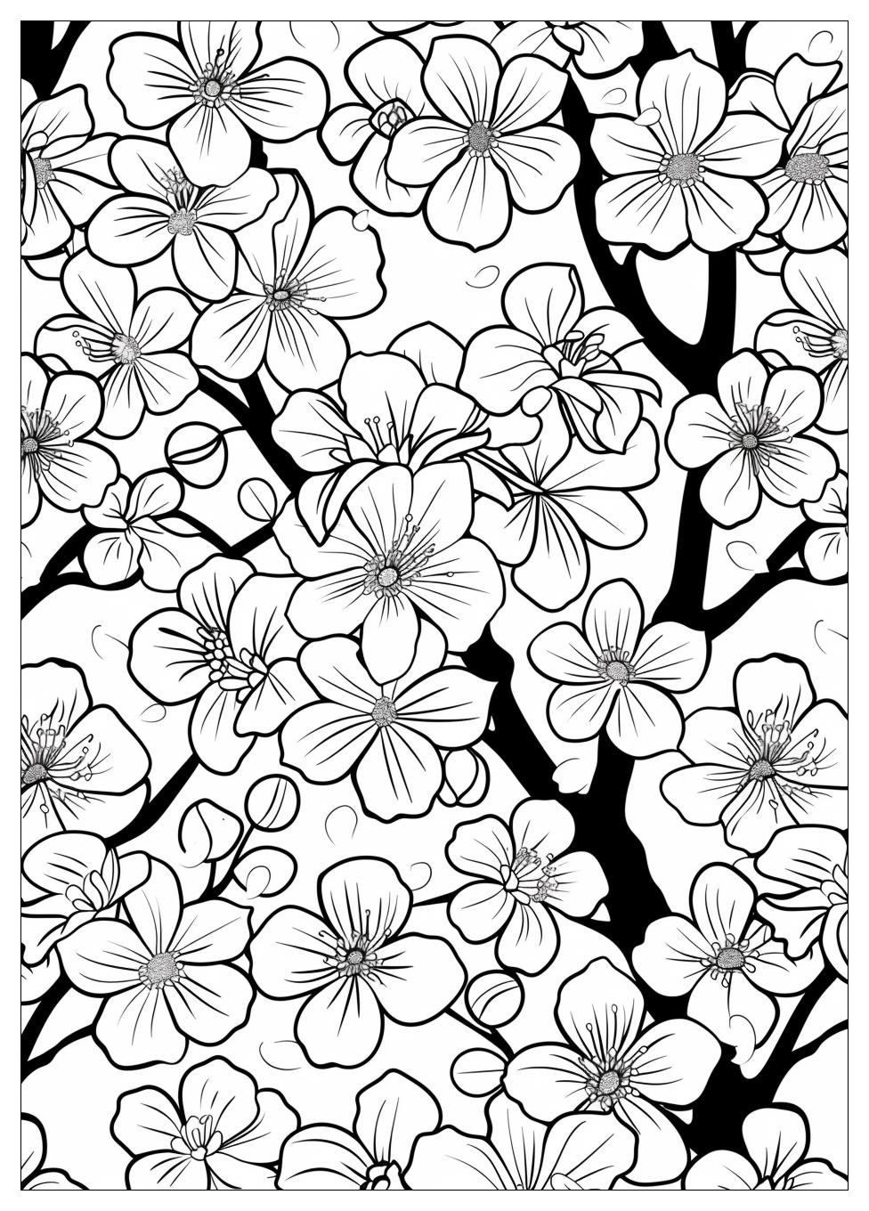 Cherry Blossom Coloring Pages-5