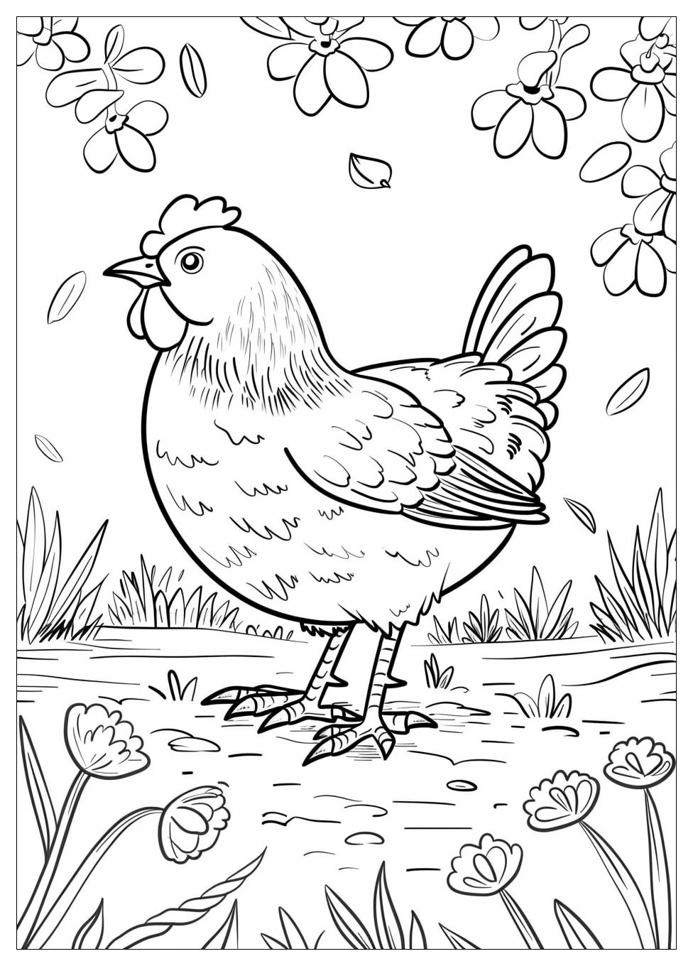 Chicken Coloring Pages-1