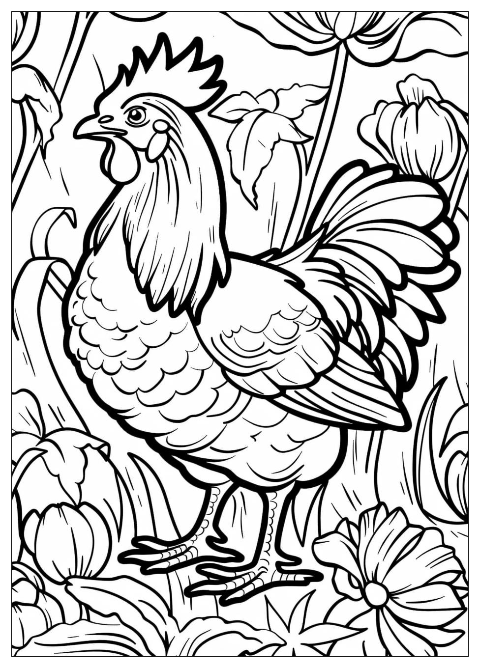 Chicken Coloring Pages-10