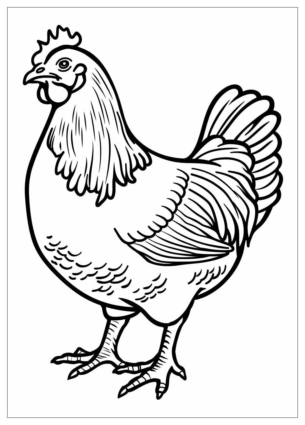 Chicken Coloring Pages-12