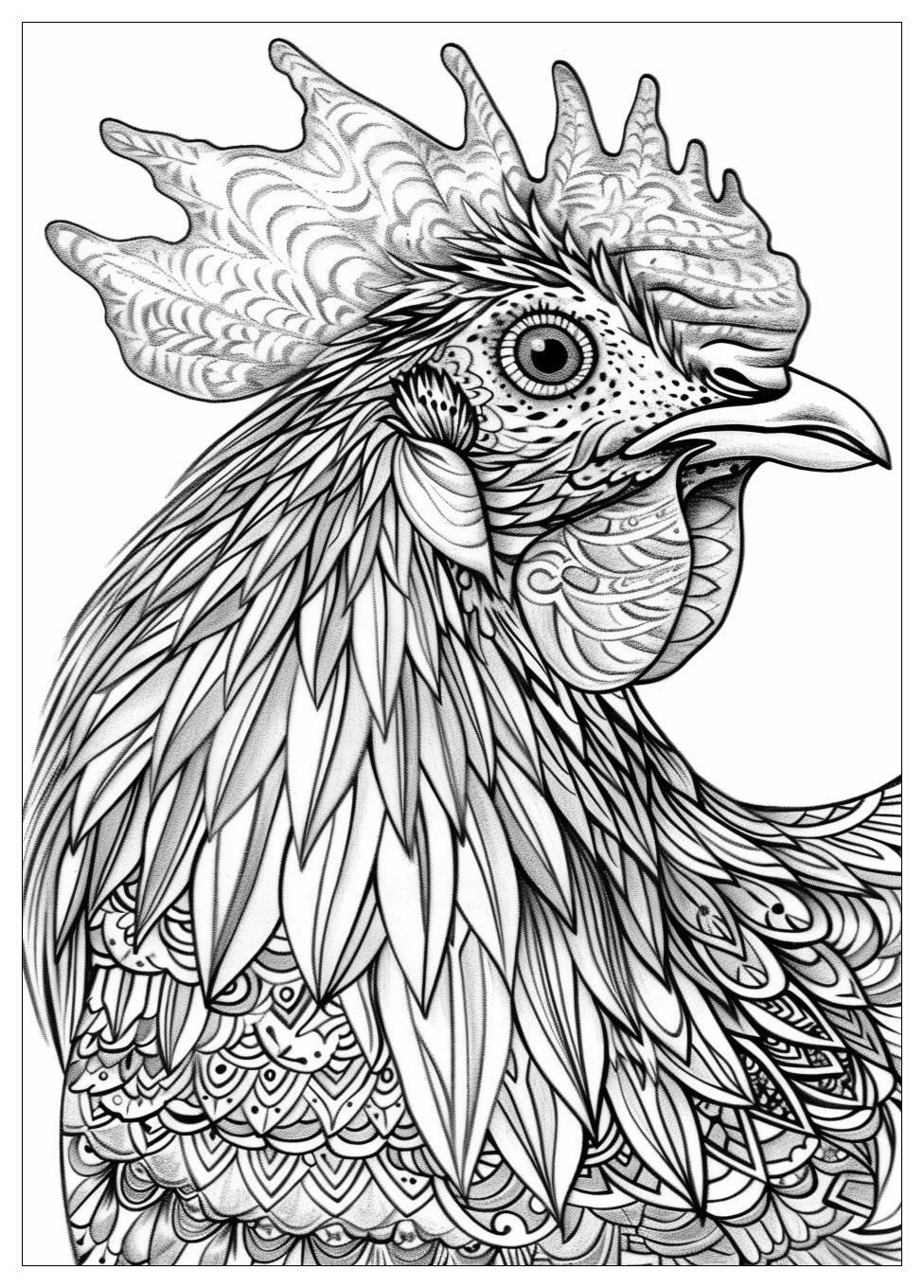 Chicken Coloring Pages-13