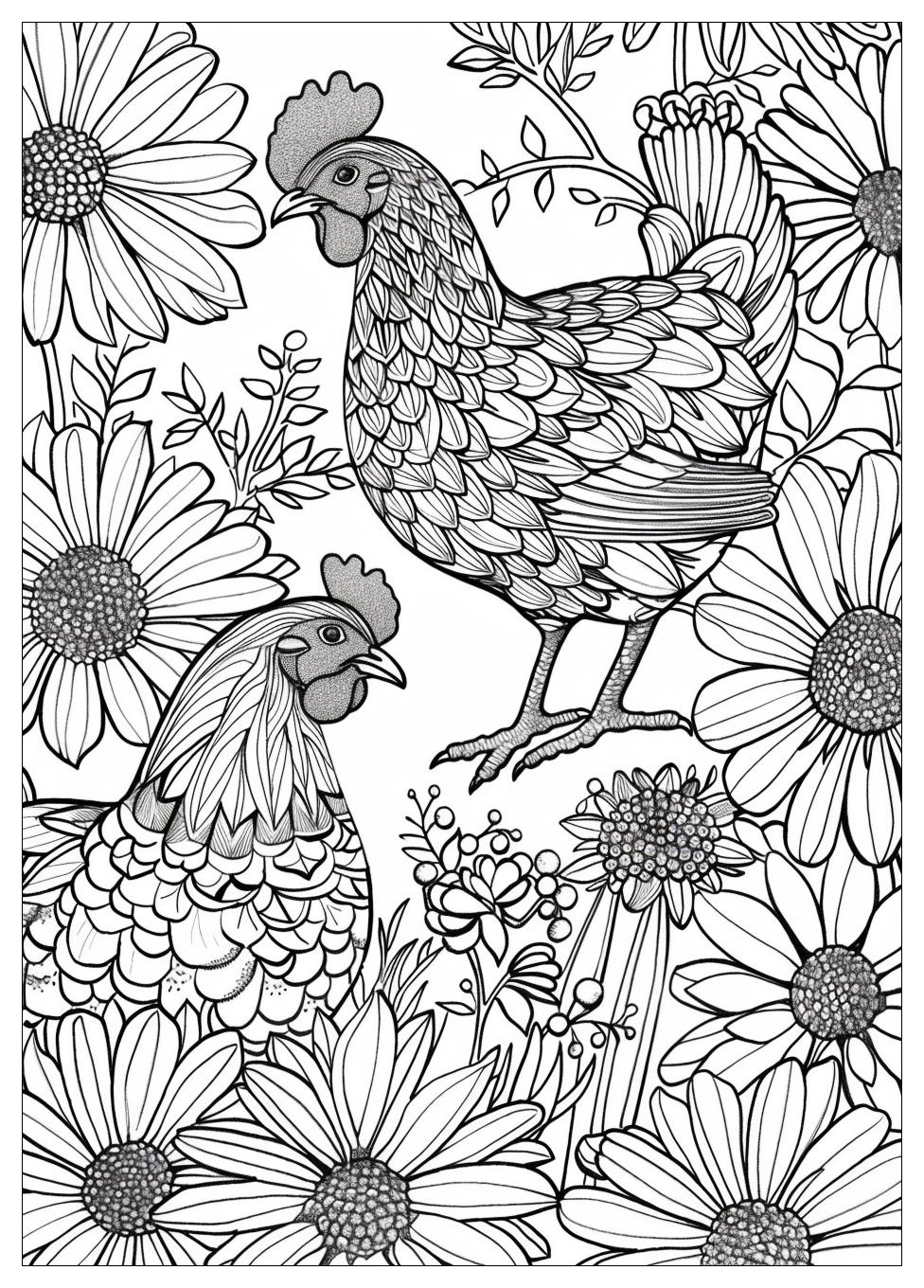 Chicken Coloring Pages-14
