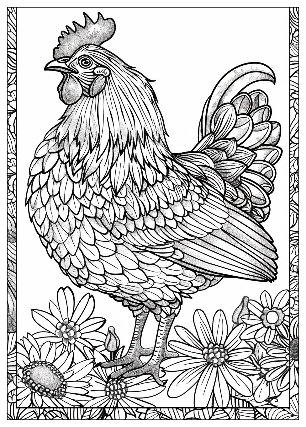 Chicken Coloring Pages-16