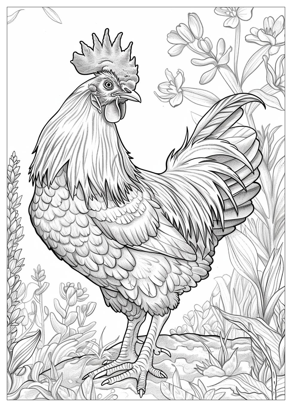 Chicken Coloring Pages-18