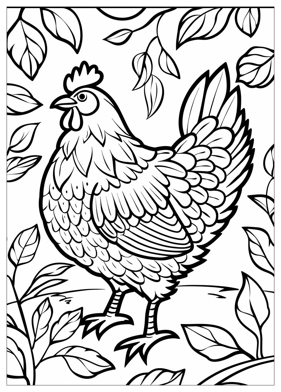 Chicken Coloring Pages-2