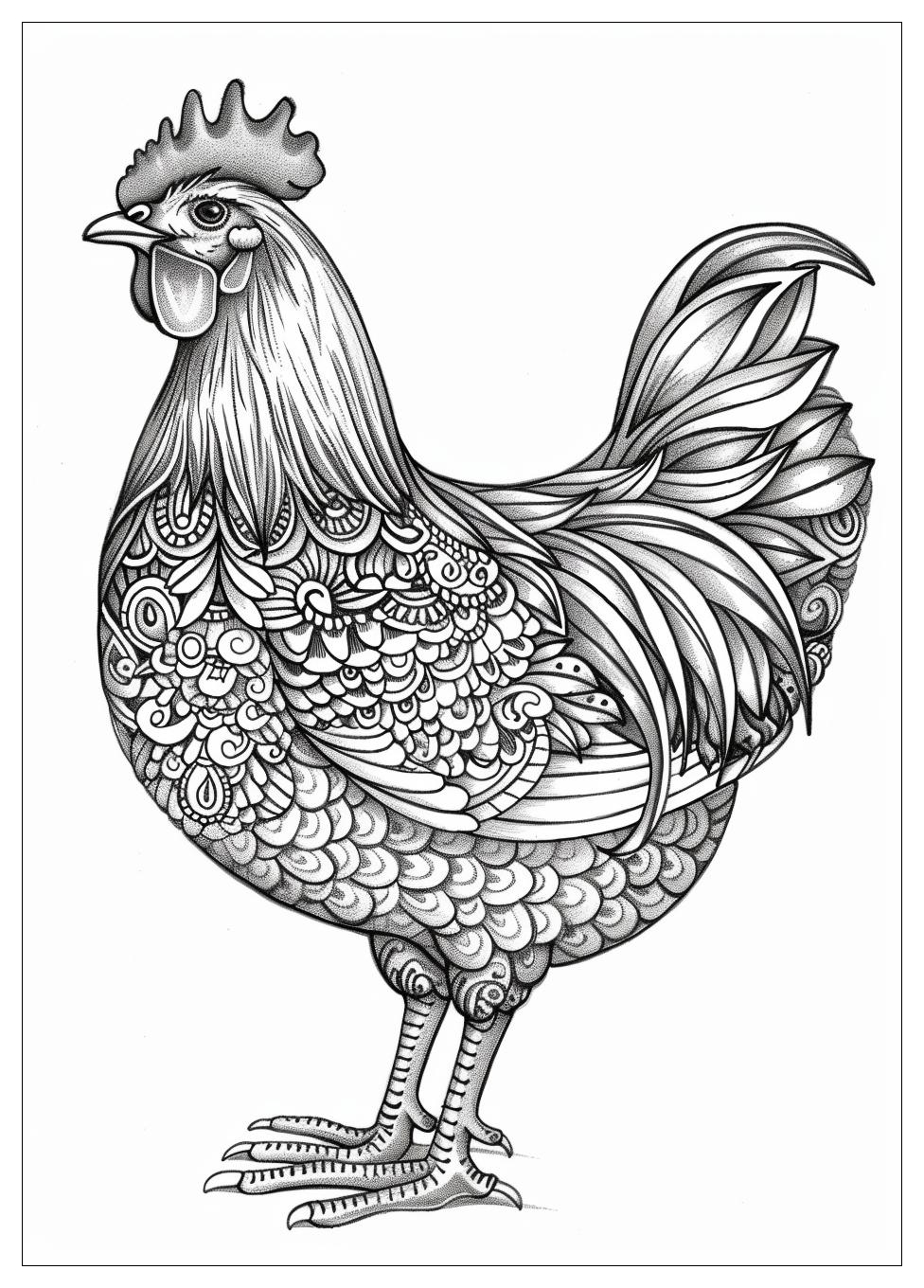 Chicken Coloring Pages-20