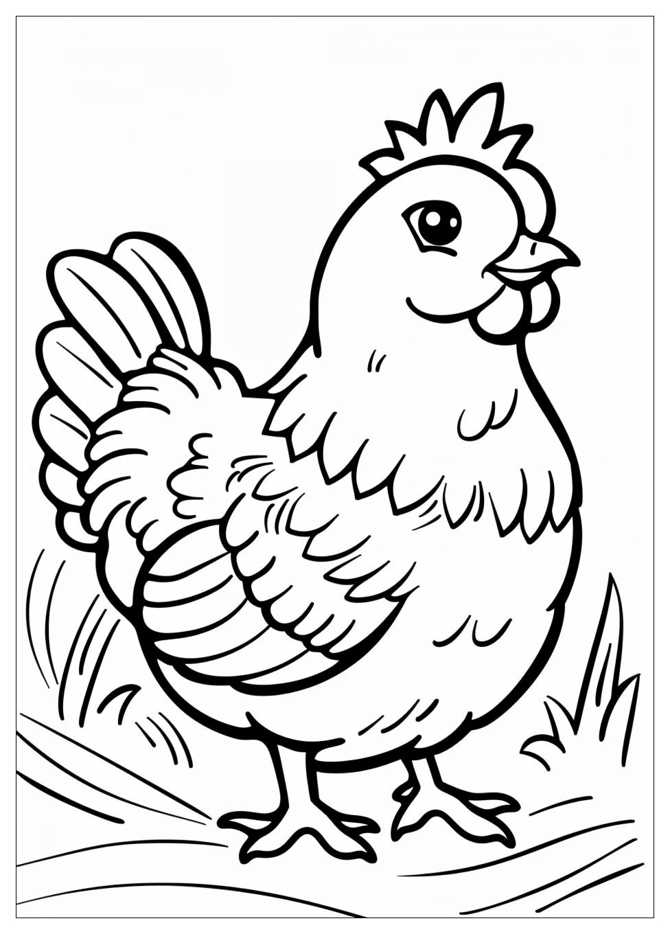 Chicken Coloring Pages-3