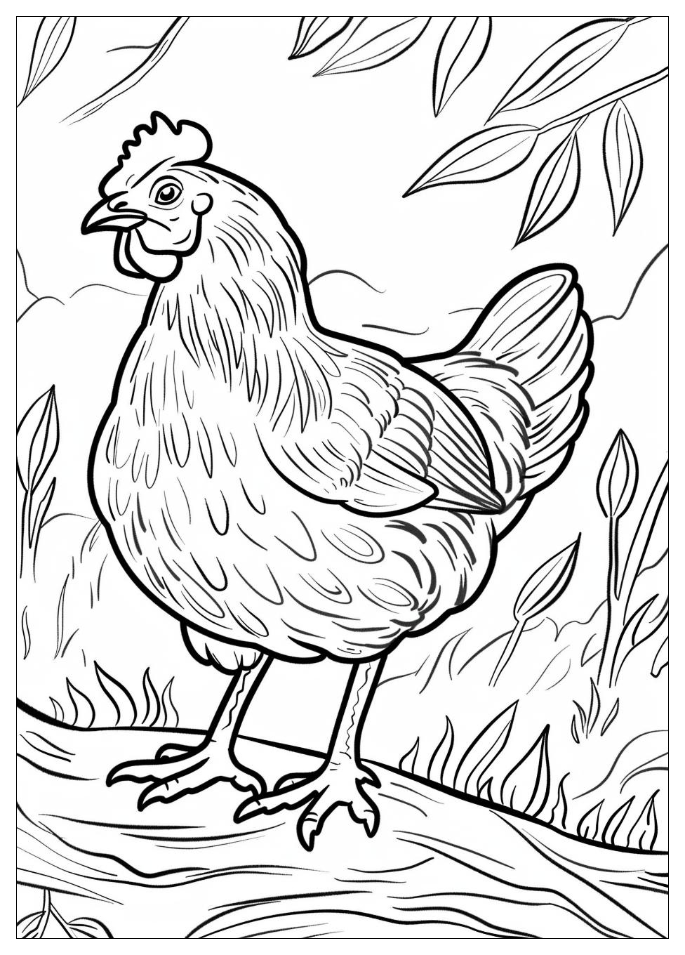 Chicken Coloring Pages-5