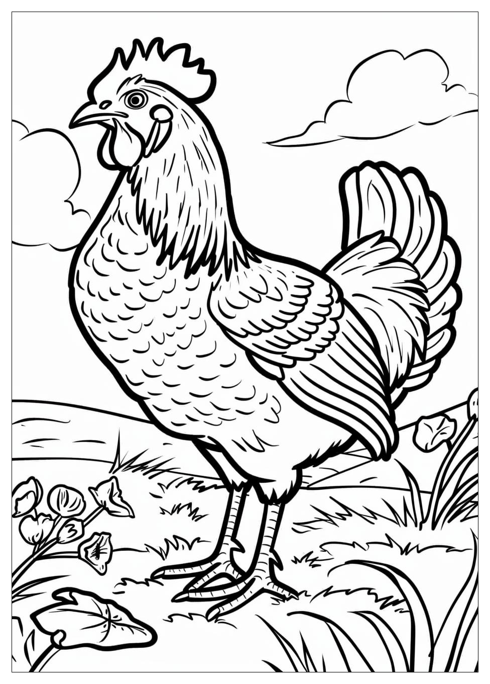 Chicken Coloring Pages-7