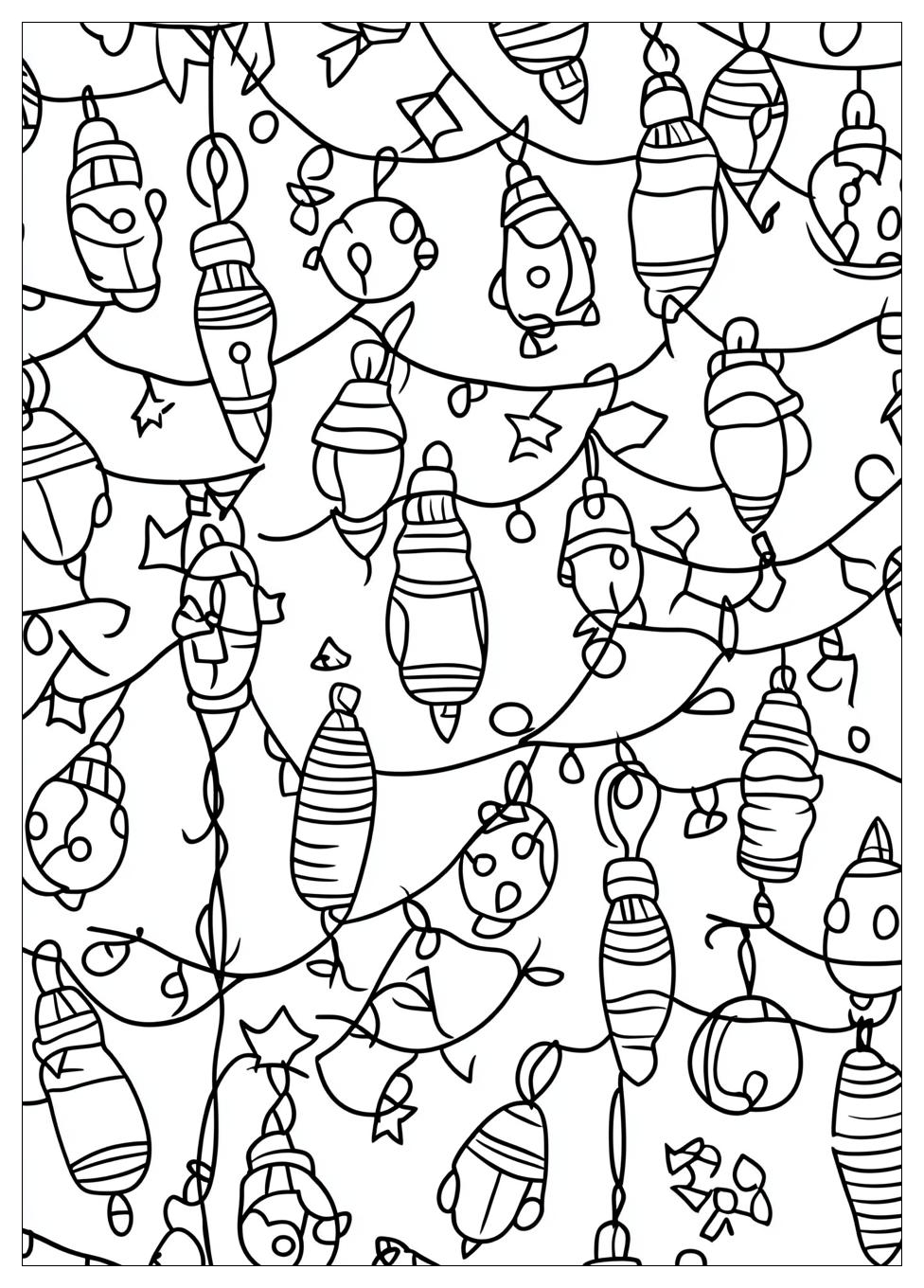 Christmas Lights Coloring Pages-11