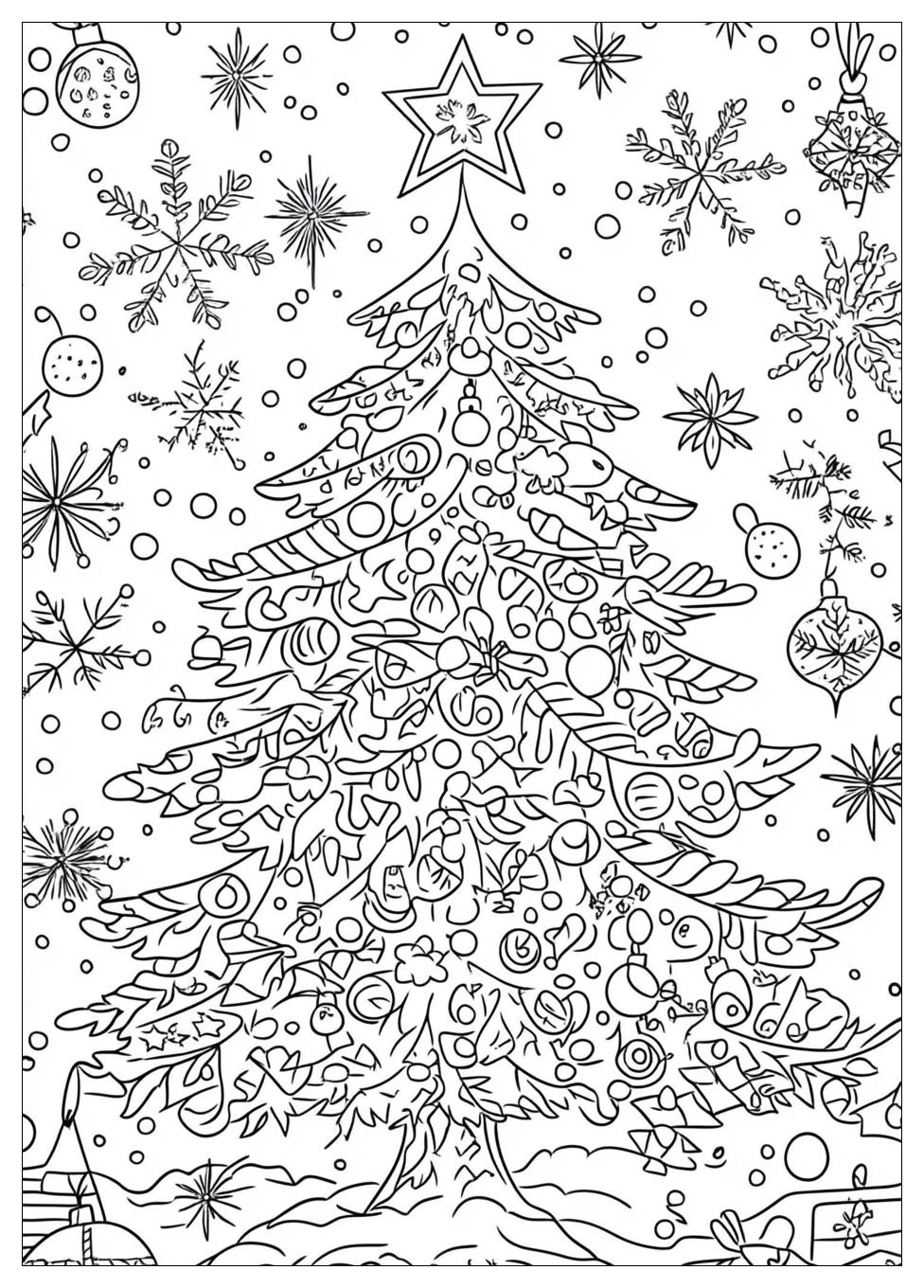 Christmas Tree Coloring Pages-14