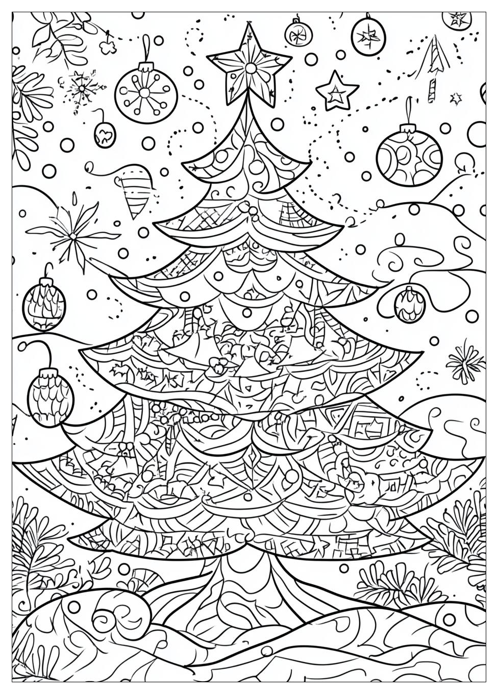 Christmas Tree Coloring Pages-3