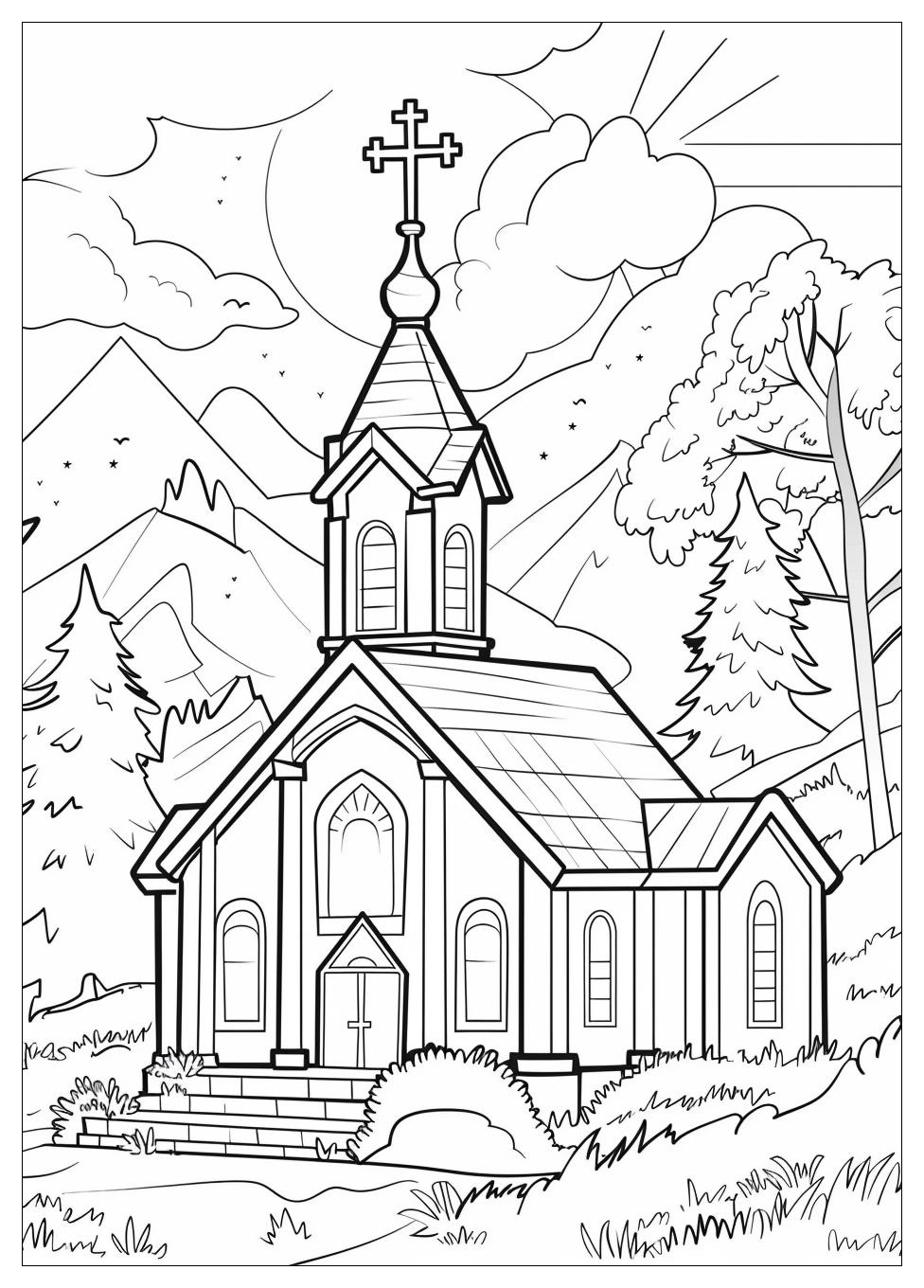 Church Coloring Pages-3