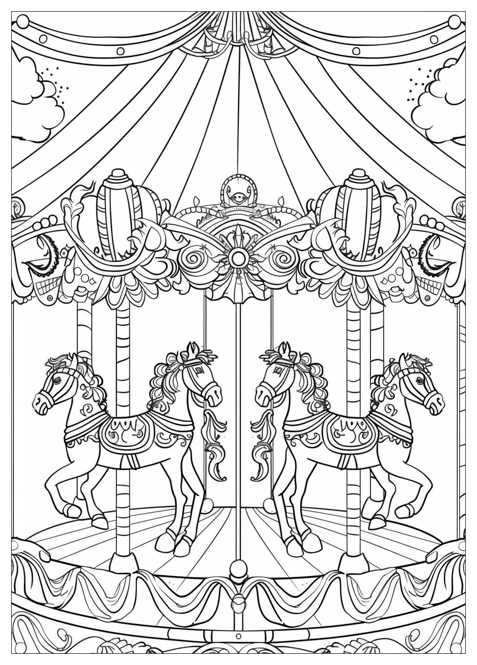 Circus Carnival Coloring Pages-1