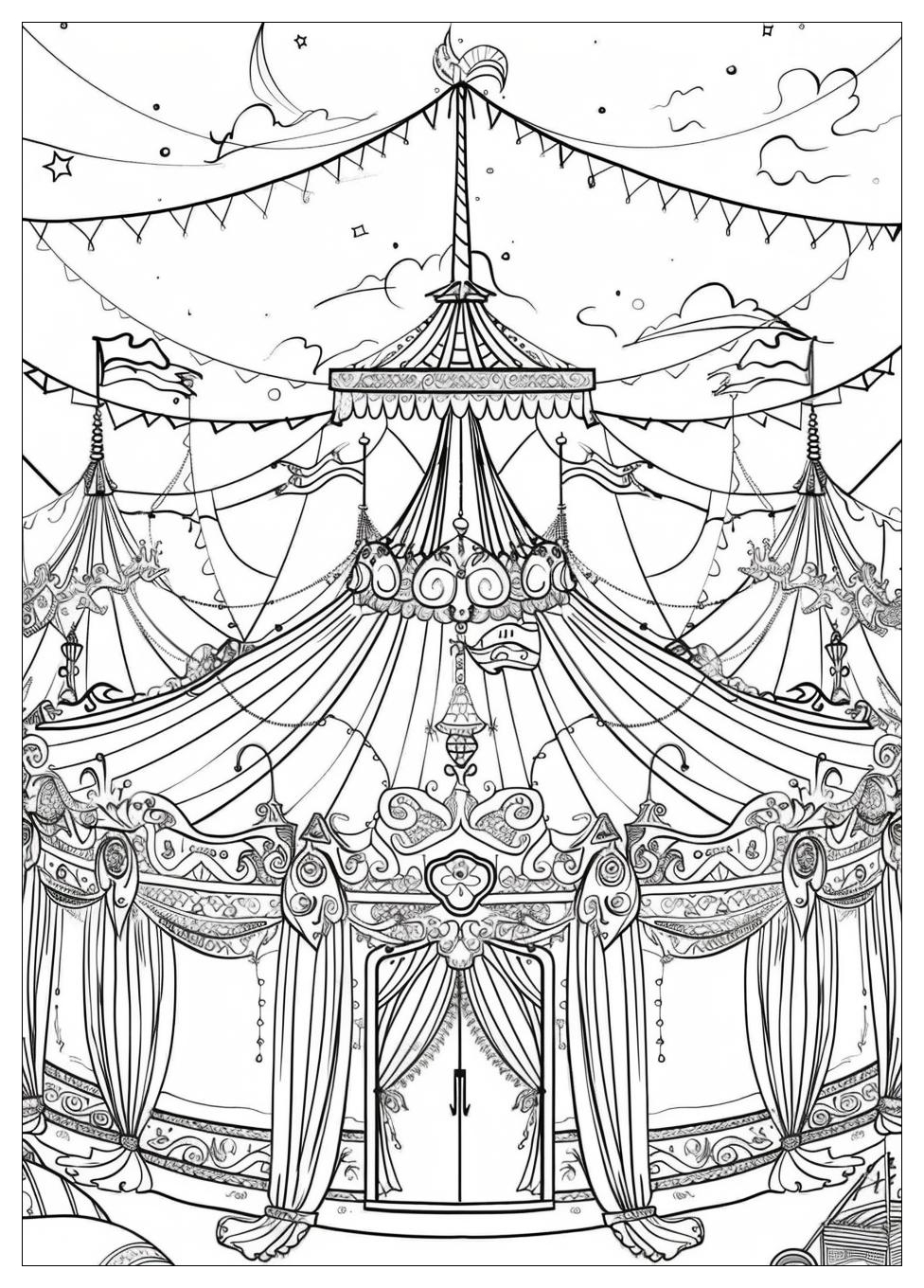 Circus Carnival Coloring Pages-13