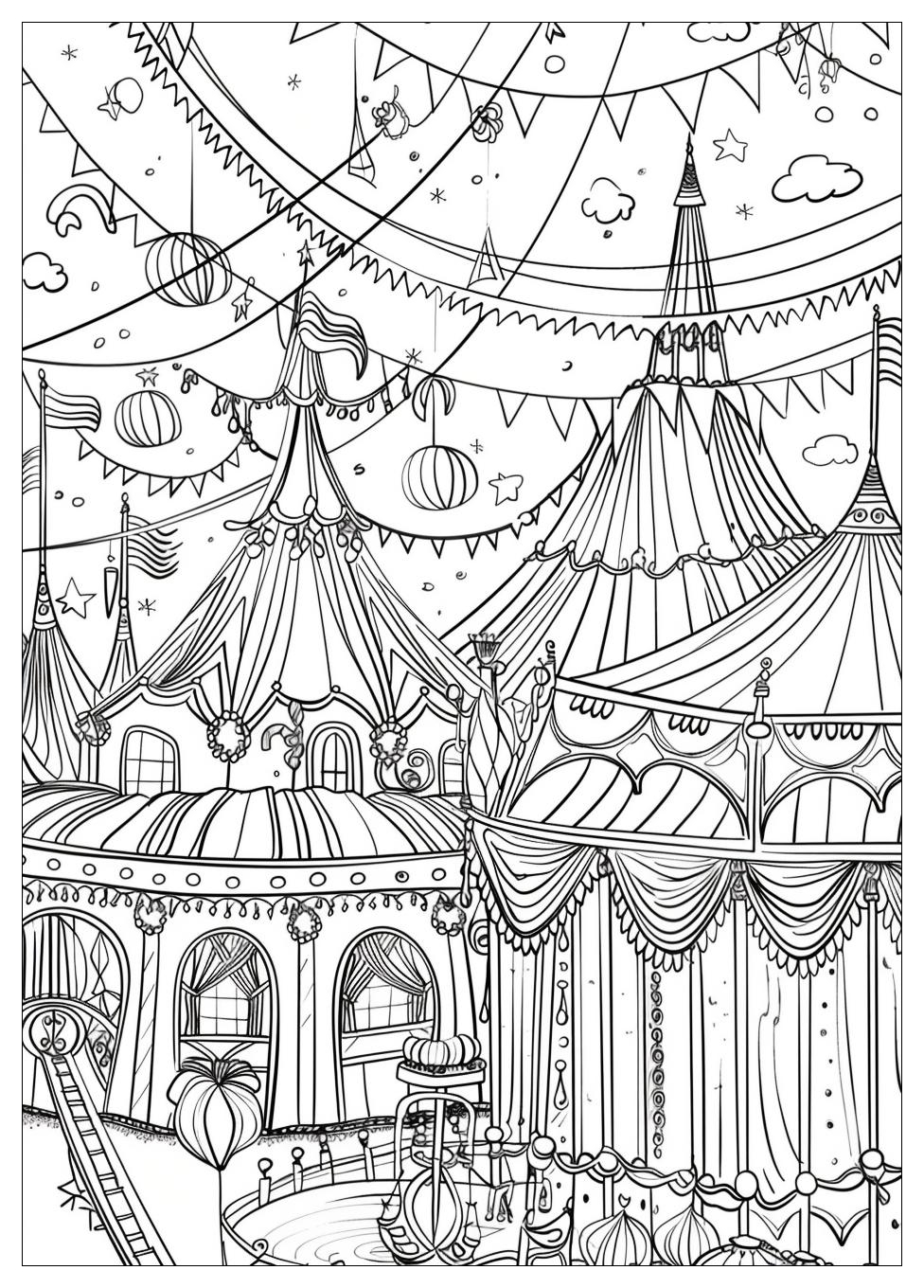 Circus Carnival Coloring Pages-15
