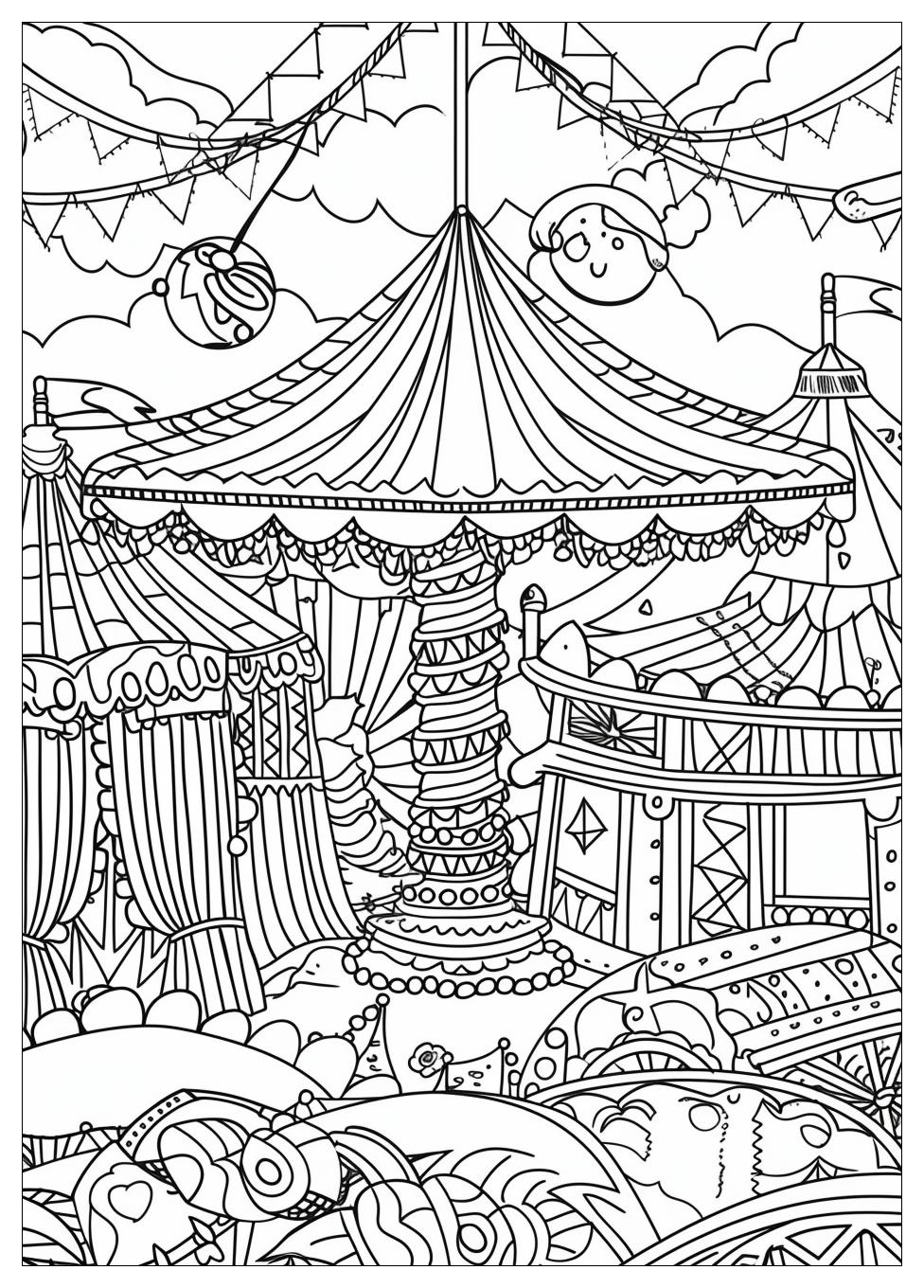 Circus Carnival Coloring Pages-17