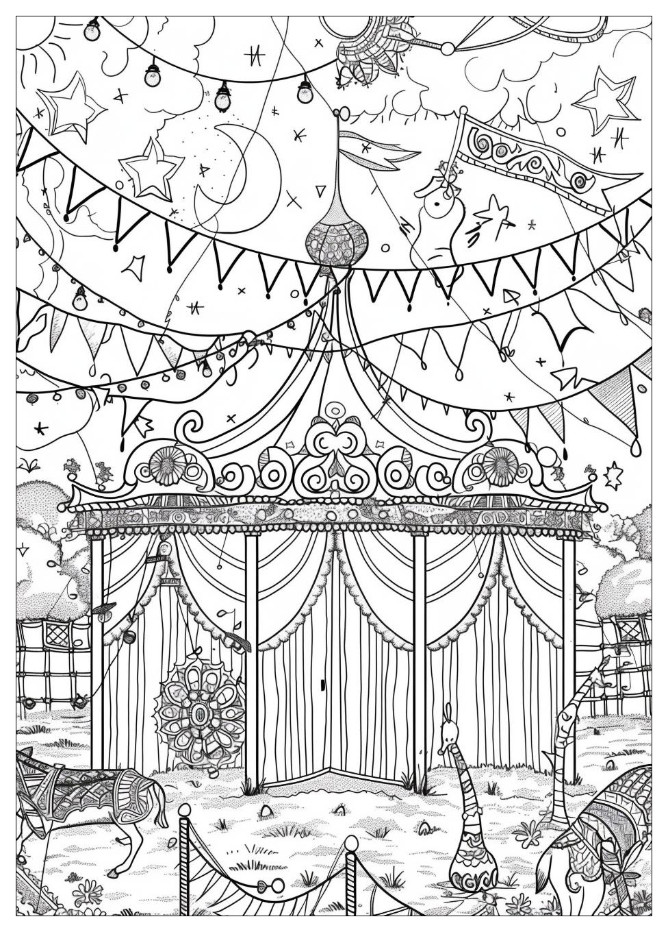Circus Carnival Coloring Pages-18