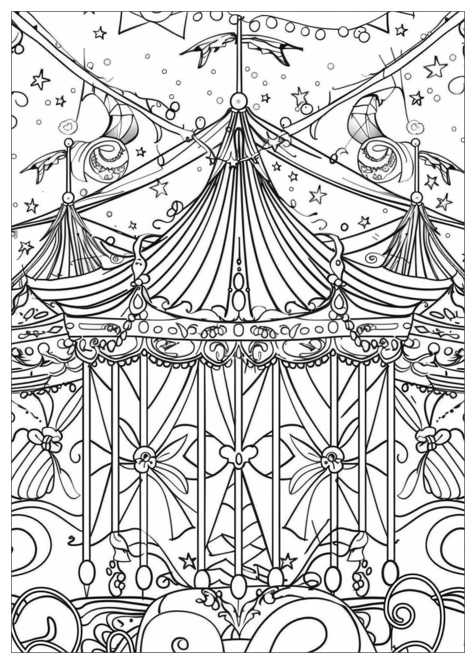 Circus Carnival Coloring Pages-19