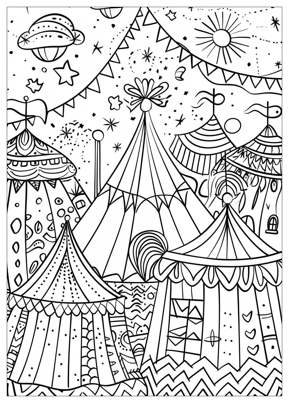 Circus Carnival Coloring Pages-3