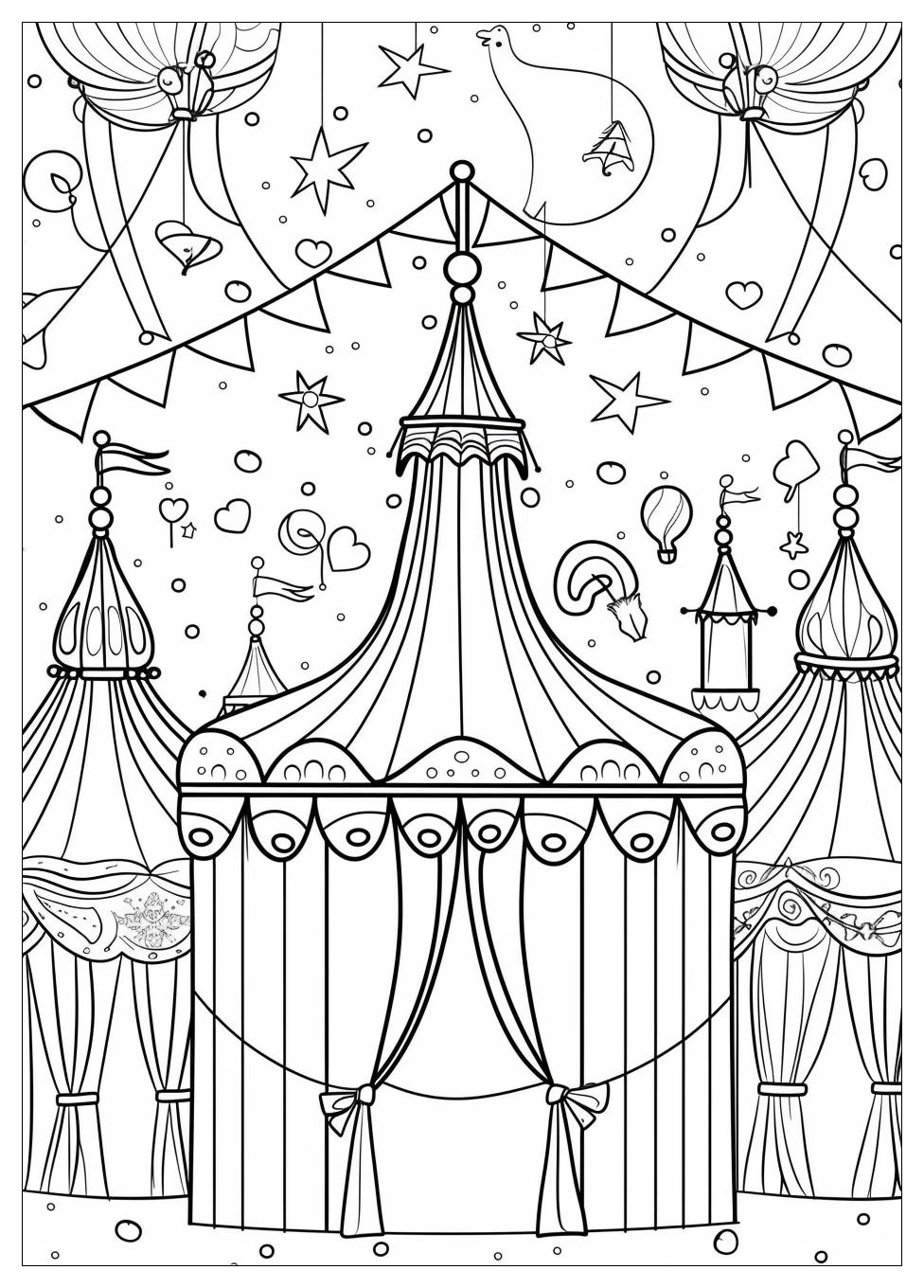 Circus Carnival Coloring Pages-7